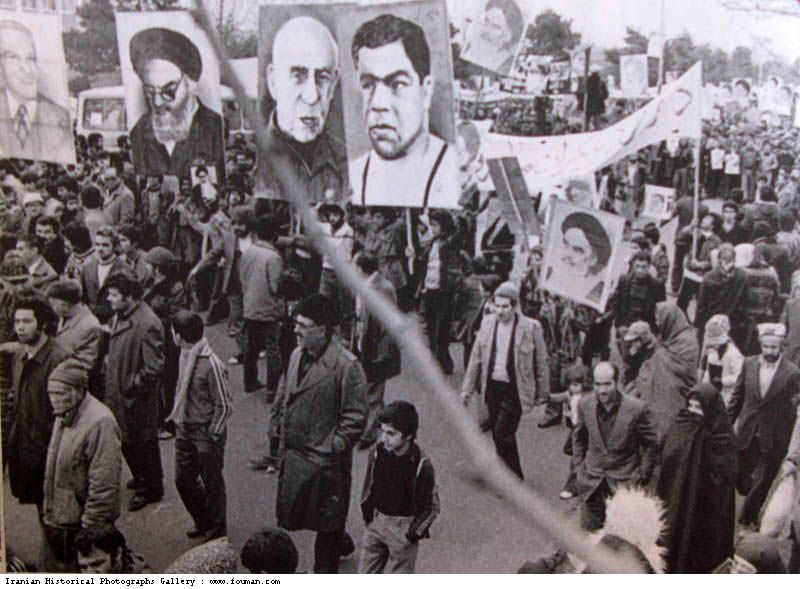 1979_Demonstrations_Posters_Khomeini_Mosaddegh_Takhti
