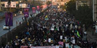 ปากีสถาน ประท้วงต่อต้านการเข้าร่วมเป็นสมาชิกพันธมิตรซาอุดิอาระเบีย