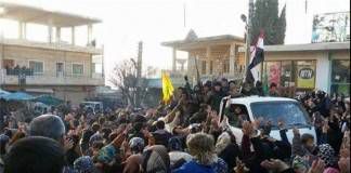 ชาวเมือง “นาบัล” และ “อัซซะห์รอ” ในซีเรียต้อนรับกองกำลังทหารที่สามารถปลดปล่อยเมืองจากไอซิสสำเร็จ