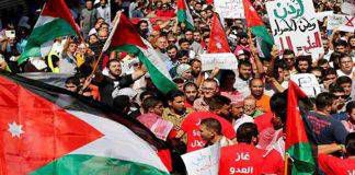 ชาวจอร์แดนนับพันคนเดินประท้วงต่อต้านข้อตกลงก๊าซกับอิสราเอล