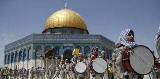 ชาวปาเลสไตน์จัดงานเฉลิมฉลองวันอีดมับอัษ 27 รอญับ ณ มัสยิดอัลอักศอ